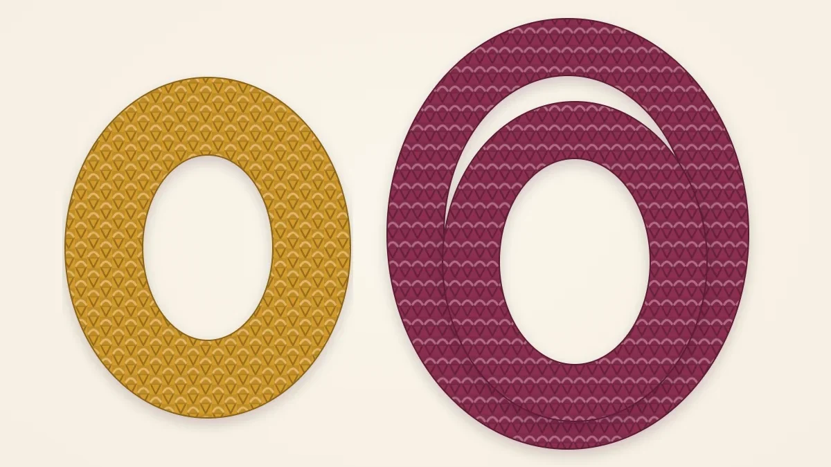 Two infinity scarf loops side by side: a short single loop and a long loop doubled over